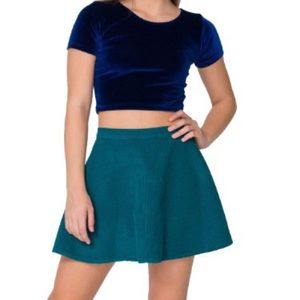 American Apparel Corduroy Circle Skirt Dark Teal